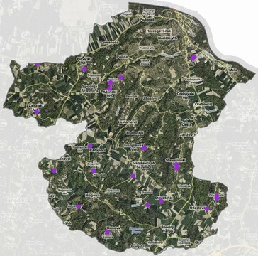 Skica lokacij novih LED solarnih svetilk